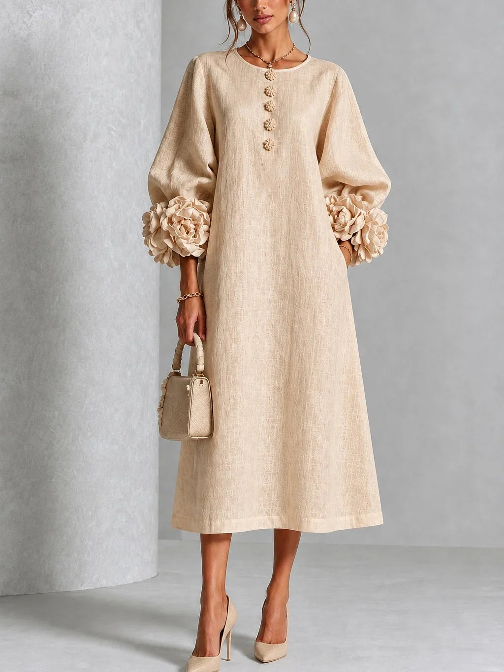 Marnie | Floral Button-Down Midi Dress