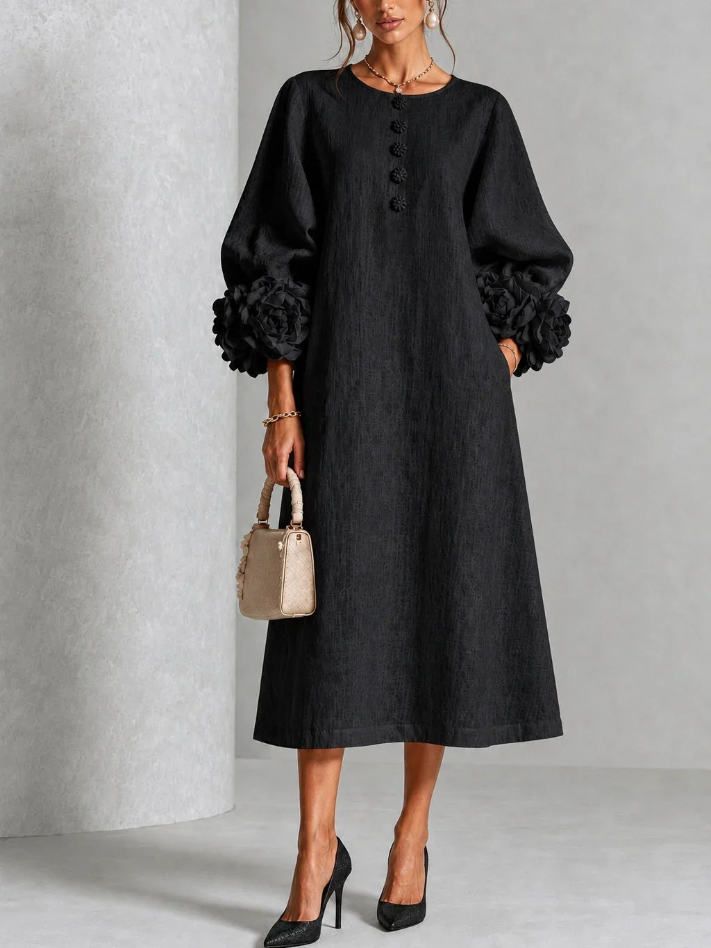Marnie | Floral Button-Down Midi Dress