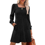 ELIZAT - Cozy Square Neck Long Sleeve