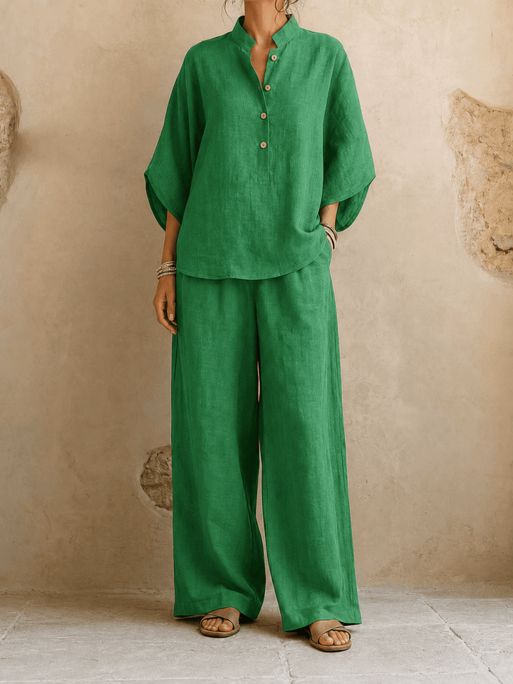 Maribel | Batwing Sleeves and Wide-Leg Pants