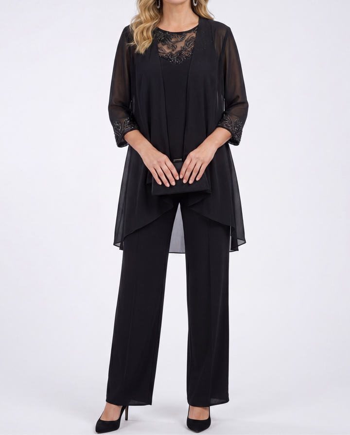 MARGUERITE | Flowing Jacket & Wide-Leg Pant Set