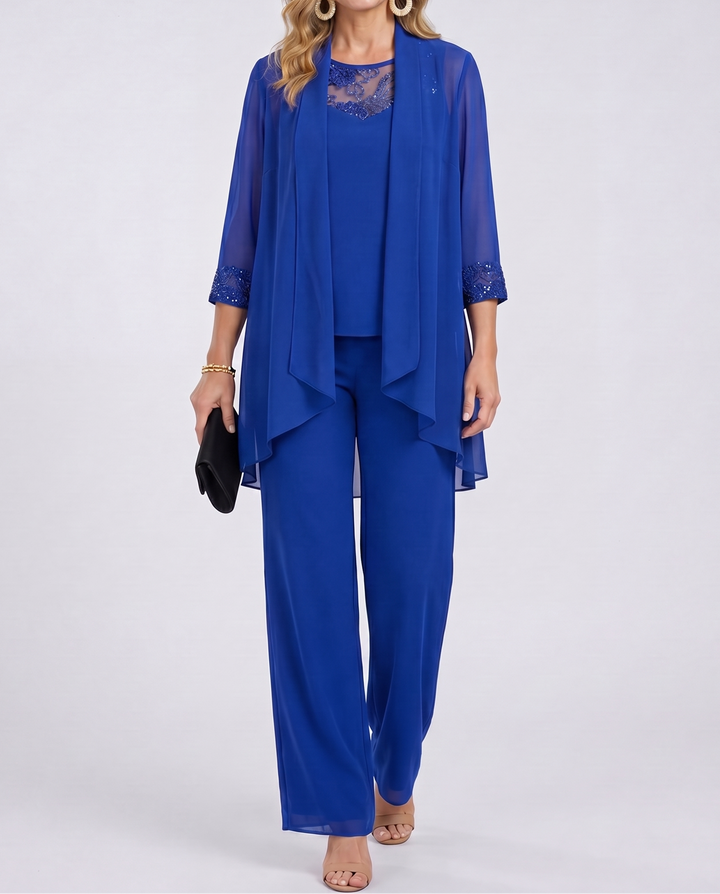 MARGUERITE | Flowing Jacket & Wide-Leg Pant Set