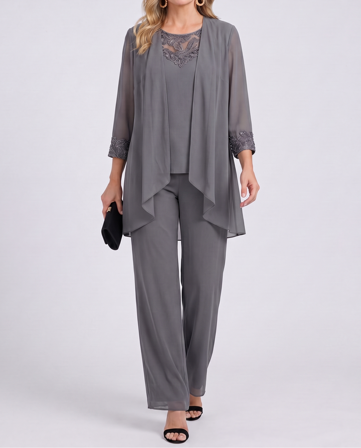 MARGUERITE | Flowing Jacket & Wide-Leg Pant Set