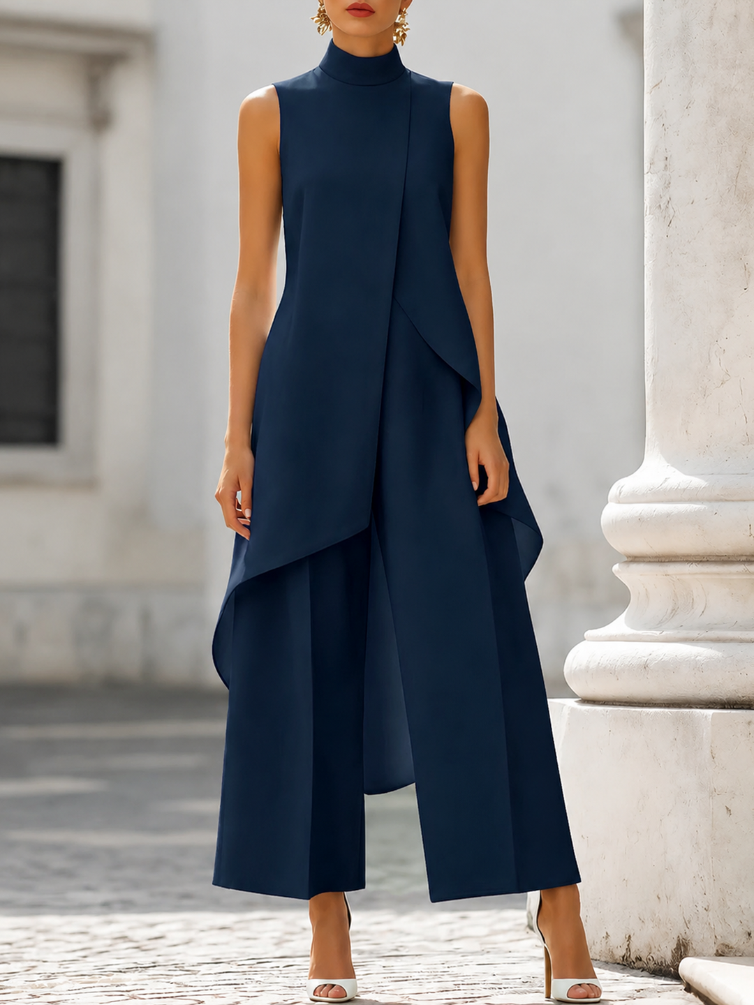 Martina | High-Neck Two-Piece Trouser Set